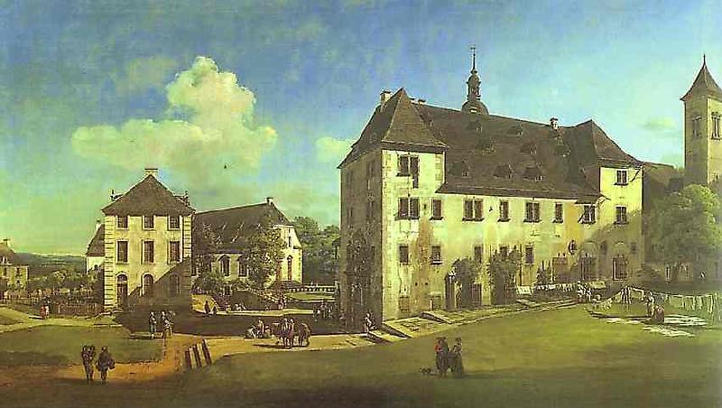 Bernardo Bellotto Courtyard of the Castle at Kaningstein from the South. Germany oil painting art